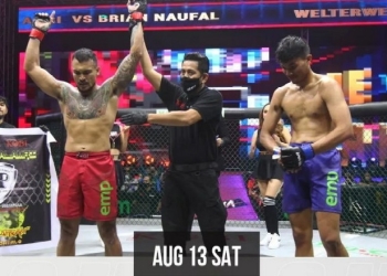Azwar Alamri (kiri), Brian Naufal (kanan). (Foto: Instagram/OnePrideMMA)