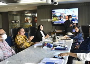 Wali Kota Gorontalo, Marten Taha, menemui Wakil Ketua DPR RI, Rachmat Gobel, di Jakarta.