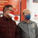 Aleg DPRD Kota Gorontalo, Heriyanto Thalib (Kanan) bersama Wali Kota Gorontalo, Marten Taha (Kiri) saat menghadiri penyerahan remisi umum bagi narapidana dan anak di Lapas Kelas II A Gorontalo. Rabu (17/8/2022). (sari/gopos)