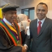 Dr. Funco Tanipu (kanan) berpose bersama Menpora, Zainudin Amali yang pada saat itu menjadi penguji disertasi Funco, Selasa (23/8/2022) (istimewa)