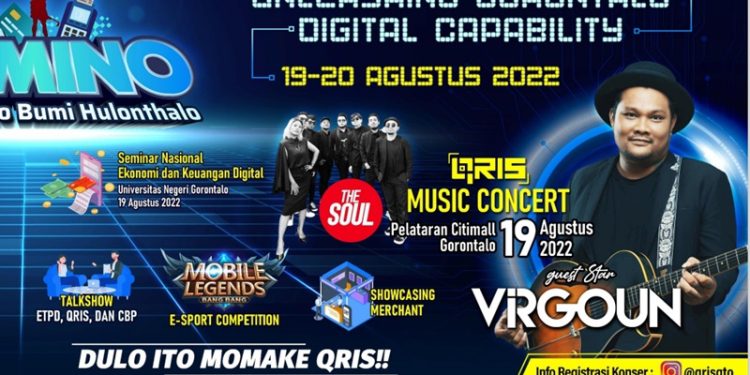 Pekan QRIS Domino 2022 yang diselenggarakan oleh BI Gorontalo akan dihadiri oleh penyanyi ternama Virgoun (istimewa)