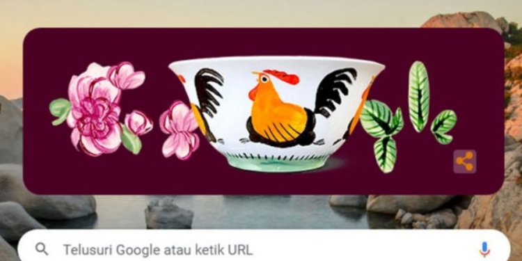 Mangkuk Ayam Jago jadi Doodle Google.