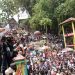 Menteri Koordinator Bidang Perekonomian Airlangga Hartarto menghadiri perayaan tradisi Yaa Qowiyyu di Jatinom, Klaten, Jawa Tengah, Jumat (16/9/2022).