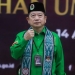 Umum Partai Persatuan Pembangunan (PPP) Suharso Monoarfa memberi sambutan saat Pendaftaran Partai Politik Calon Peserta Pemilu tahun 2024 di Kantor KPU, Jakarta Pusat, Rabu (10/8/2022). [Suara.com]