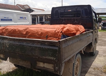 Mobil Pickup Bermuatan BBM Bersubsidi Yang Diduga Dipergunakan di PETI Pohuwato, Jum'at 09/09/2022 (Istimewa)