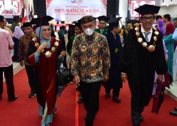 Bupati Pohuwato, Saipul Mbuinga, Menghadiri Dies Natalis UNG ke-59, di Auditorium UNG, Jum'at 16/09/2022 (Istimewa)