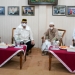 Menteri Koordinator Bidang Perekonomian Airlangga Hartarto mendapat sambutan meriah saat mengunjungi Pondok Pesantren Nurul Jadid, di Paiton, Probolinggo, Rabu (14/9/2022).
