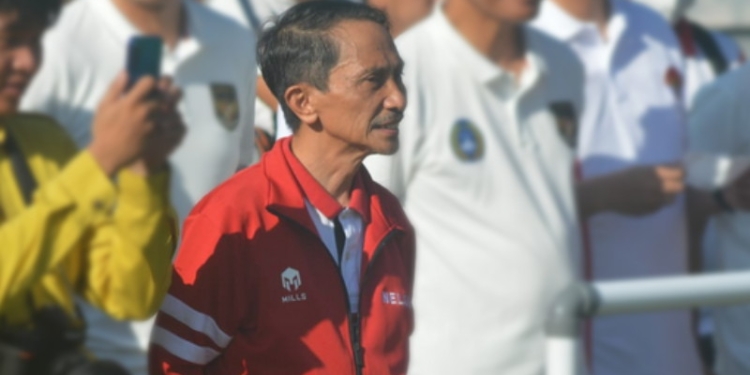 Bupati Gorontalo, Nelson Pomalingo saat menghadiri kegiatan Festival Grassroots Tahun 2022 di Lapangan Merdeka (Nani Wartabone Kota Gorontalo), Jumat (16/9/2022). (Foto: Putra/Gopos)