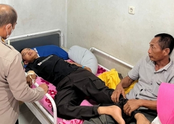 Kondisi terkini Bripda Arif P. Gani yang menjadi korban kelalaian Bripda MRW dalam menggunakan senjata Gas Air Mata.