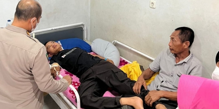Kondisi terkini Bripda Arif P. Gani yang menjadi korban kelalaian Bripda MRW dalam menggunakan senjata Gas Air Mata.