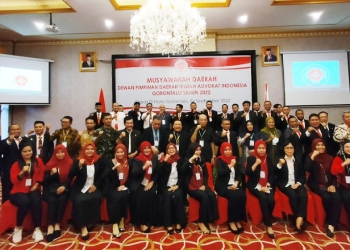 Ikatan Advokat Indonesia (Ikadin) Provinsi Gorontalo menggelar Musyawarah Daerah (Musda) tahun 2022 yang pertama kalinya di Hotel Grand Q, Kota Gorontalo, Sabtu (24/9/2022). (Foto: Putra/Gopos)