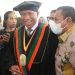 Ketua DPRD Provinsi Gorontalo, Paris RA Jusuf bersama Menpora RI, Zainudin Amali usai pelaksanaan sidang senat  terbuka dalam rangka Dies Natalis ke-59 UNG, Jumat (16/9/2022) (hengki/hms)