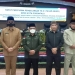 Wakil Wali Kota Gorontalo Ryan F Kono (kiri), Wali Kota Gorontalo, Marten Taha (kedua dari kiri), Wakil Ketua DPRD Kota Gorontalo, Mohamad Rivai Bukusu (Kedua dari Kanan), Wakil Ketua DPRD Kota Gorontalo Syamsudin Umar (Kanan), Selasa (20/9/2022). Foto : Sari/gopos