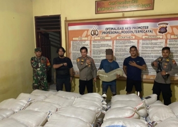 Polsek Popayato Barat berhasil menyita ribuan ton miras jenis cap tikus di Perbatasan Gorontalo-Sulteng, Kamis (29/9/2022) (istimewa)