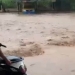 Situasi banjir saat melanda areal Puskesmas Molingkapoto, Kecamatan Kwandang, Kabupaten Gorontalo Utara. (istimewa)
