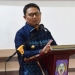 Penjabat Gubernur Gorontalo Hamka Hendra Noer saat memberikan sambutan pada Serah Terima Jabatan Ketua Dharma Wanita Persatuan Provinsi Gorontalo Tahun 2022 di Aula Rujab Dinas Wagub Gorontalo, Minggu (18/9/2022). (Foto: Fadly/Hms)