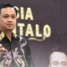 Wakil Wali Kota Gorontalo, Ryan Kono, saat menghadiri pelantikan dan Rakerda HIPMI PT Gorontalo.
