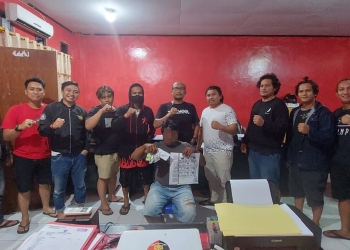 Tim Resmob Watawatanga Satreskrim Polres Bone Bolango berhasil mengamankan terudga pelaku judi togel online. Foto: istimewa
