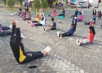 GGC bersama Yayasan Tunarungu olahraga bersama di Taman Kota Gorontalo, Minggu (18/9/2022) (istimewa)