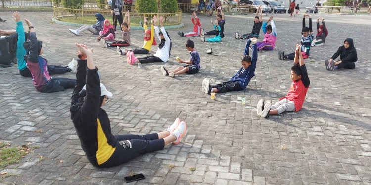 GGC bersama Yayasan Tunarungu olahraga bersama di Taman Kota Gorontalo, Minggu (18/9/2022) (istimewa)