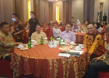 Ekspos 100 hari kerja dan simposium pembangunan yang digelar oleh Badan Kesbangpol Provinsi Gorontalo di Hotel Aston, Kota Gorontalo, Jumat (23/9/2022).  (muhajir/gopos)