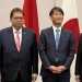 Menteri Koordinator Bidang Perekonomian Airlangga Hartarto didampingi oleh Menteri Perindustrian Agus Gumiwang Kartasasmita mengadakan pertemuan dengan Menteri Energi, Perdagangan, dan Industri (METI) Jepang Nishimura Yasutoshi.