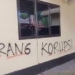 Aksi vandalisme di Polres Luwu yang dilakukan Aipda HR. (Twitter)