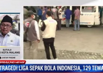 Wali Kota Malang saat memberikan keterangan, dia menginformasikan ada suami Istri Suporter Arema FC ini Meninggal Dalam Tragedi Kanjuruhan, (dok)