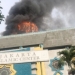 Kubah Masjid Jakarta Islamic Center di Koja Jakarta Utara hangus terbakar pada Rabu (19/10/2022). [Suara.com]