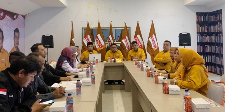 Verifikasi Faktual Partai Politik (Parpol) yang dilaksanakan oleh KPU Provinsi Gorontalo di Sekretariat DPD Hanura Provinsi Gorontalo, (17/10/2022) (muhajir/gopos)