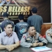 Konferensi pers  penangkapan 3 Pengedar di ruang Satnarkoba Polres Gorontalo, Selasa (4/10/2022). (Foto: Putra/Gopos)