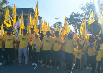 Hari Ulang Tahun (HUT) ke-58 partai Golongan Karya (Golkar) di Bone Bolango sukses dihelat, Ahad (16/10/2022). (Foto: Putra/Gopos)