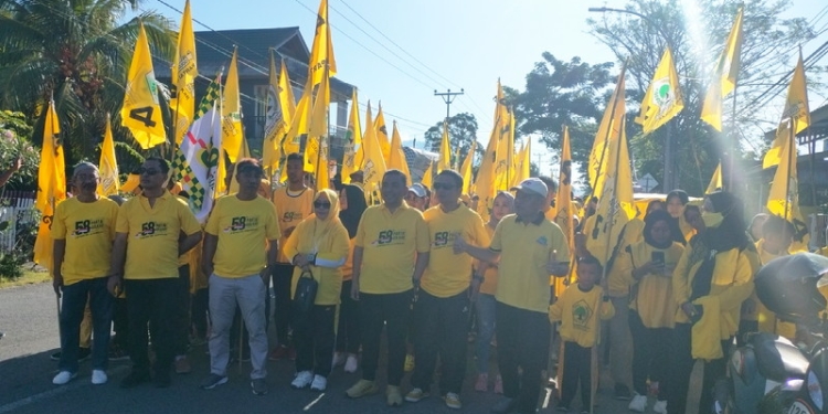 Hari Ulang Tahun (HUT) ke-58 partai Golongan Karya (Golkar) di Bone Bolango sukses dihelat, Ahad (16/10/2022). (Foto: Putra/Gopos)