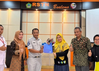 Penandatangan Addendum Perjanjian Kerja Sama antara PT Jasa Raharja Gorontalo dengan RSUD Tani dan Nelayan Boalemo, Jumat (17/10/2022). (istimewa)