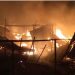 Kebakaran yang melanda dua rumah di Kecamatan Duhiadaa, Kabupaten Pohuwato, Jumat (21/20/2022).