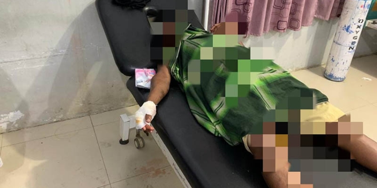Kondisi korban penikaman di Desa Buntulia Barat, Kecamatan Duhiadaa, Kabupaten Pohuwato, saat dirawata