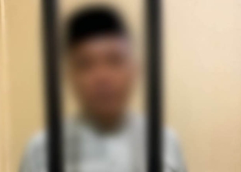 AA, salah satu mantan kades di Gorontalo Utara diamankan di Polres Gorontalo Utara. (Istimewa)