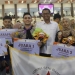 Lima mahasiswa UNG peraih penghargaan pada Peksiminas XVI berpose bersama Wakil Rektor Bidang Kemahasiswaan dan Alumni UNG Dr. Muhammad Amir Arham, Jumat (28/10/2022) (Dok. UNG)