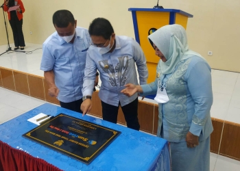 Peresmian Sunrise Hotel dan Homestay Pohuwato, Oleh PJ Gubernur Gorontalo, Hamka Hendra Noer, di Dampingi Wakil Bupati Pohuwato, Suharsi Igirisa, dan Mantan Bupati Pohuwato, Syarif Mbuinga, Kamis 13/10/2022 (Yusuf/Gopos)