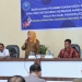Wakil Bupati Pohuwato, Suharsi Igirisa, Memberikan Sambutan Sosialisasi Pembentukan Desa Bersinar, dan Unit IBM Wilayah Pohuwato, di Hotel Sunrise, Selasa 11/10/2022 (Yusuf/Gopos)