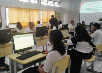 Seleksi CAT bagi calon Panwascam di Kota Gorontalo, Sabtu (15/10/2022) (muhajir/gopos)