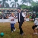 Ryan F. Kono ikut langsung sebagai peserta bola dangdut bersama masyarakat Kota Goorntalo (muhajir/gopos)