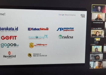 10 portal berita yang berhasil terpilih mengikuti program pelatihan GNI Startups Lab Indonesia. foto dok gopos