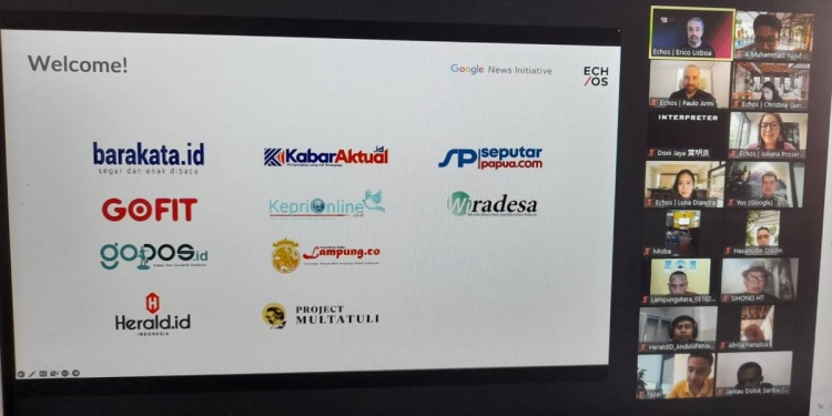 10 portal berita yang berhasil terpilih mengikuti program pelatihan GNI Startups Lab Indonesia. foto dok gopos