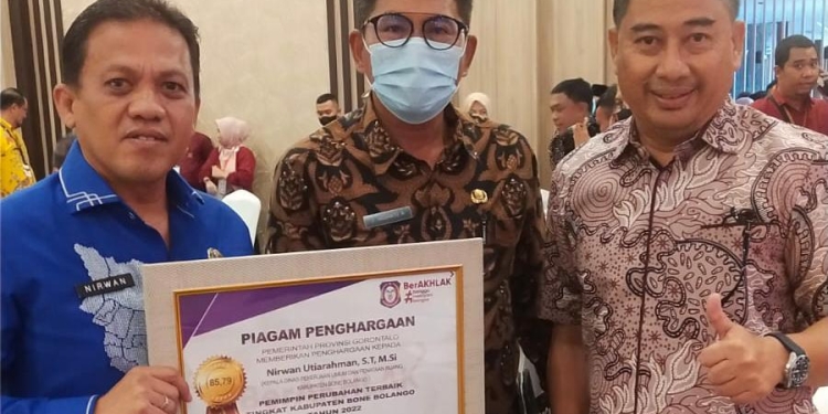 Nirwan Utiarahman Sabet Penghargaan Pemimpin Perubahan Terbaik Gorontalo Dua Tahun Berturut