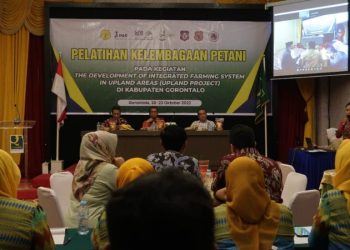 Penguatan Kapasitas Kelembagaan Petani untuk Good Agricutural Practices (SOP-GAP) Komoditi Pisang Gapi melalui Program Upland atau The Development of Integrated Farming System at Upland Areas, Jumat (21/10/2022). (istimewa)