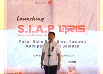 Hamim Dorong Pedagang Pasar di Bone Bolango Terapkan Pembayaran Metode QRIS