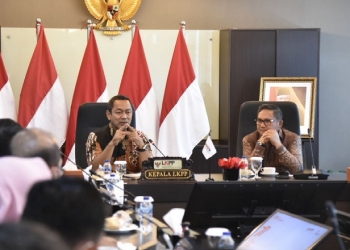 Pemerintah Kota Gorontalo bersama LKPP-BJP RI bahas peningkatan produk UMKM dan Koperasi, Kamis (10/11/2022). (Foto: Humas)