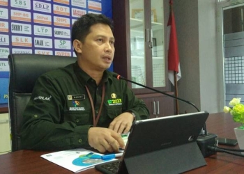 Kepala BPS Provinsi Gorontalo, Mukhamad Mukhanif memberikan keterangan pers terkait perkembangan IHK Kota Gorontalo di Bulan Oktober 2022, Selasa (1/11/2022) (muhajir/gopos)