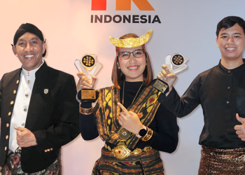 PR Leader Pegadian meraih penghargaan di ajang Jambore PR INDONESIA (JAMPIRO) #8 tahun 2022 di Surabaya (10/11/2022). (istimewa)